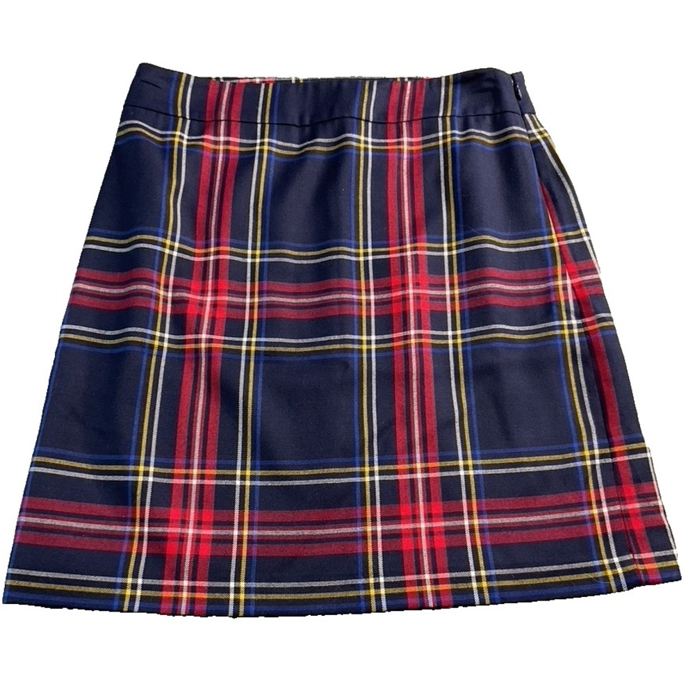 Talbots NWT Woman's Size 4 Trendy Stewart Tartan Plaid A-Line Wool-Blend Skirt - Picture 2 of 13